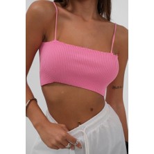 Ince Askılı Crop Top