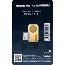 Nadir Gold 5 gr 24 Ayar 999.9 Milyem Nadirgold Gram Altın