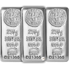 Rimagold 3 Adet Nadirgold 250 gr Gümüş Külçe