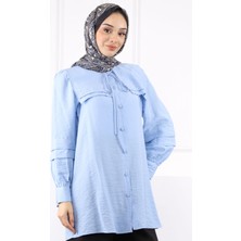 Bebe Mavi Yaka Detaylı Tunik