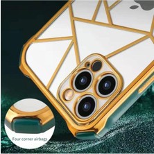 iphone 12 Pro Uyumlu Elektro Lazer - Süper Darbe Emici - Kamera Korumalı Lüks Lazer Kılıf Arka Kapak