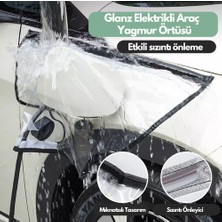 Glanz Elektrikli Araç Şarj Soketi Yağmur Koruma Brandası, Ev Şarj Soket Koruyucu 55 - 45 cm