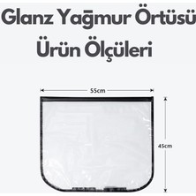 Glanz Elektrikli Araç Şarj Soketi Yağmur Koruma Brandası, Ev Şarj Soket Koruyucu 55 - 45 cm