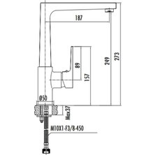 Creavit SR8500S Sharp Eviye Mutfak Bataryası Mat Siyah