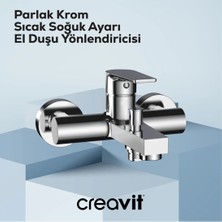 Creavit Sharp Banyo Bataryası Krom