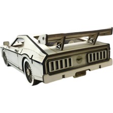 Ahşap Mustang Araba Maketi - 91 Parça 3D Puzzle Maket - Ahşap Hobi ve Dekor Ürünü