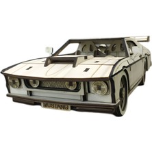 Ahşap Mustang Araba Maketi - 91 Parça 3D Puzzle Maket - Ahşap Hobi ve Dekor Ürünü
