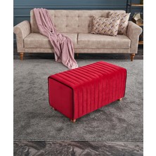 Favora Mabel Puf - Kırmızı