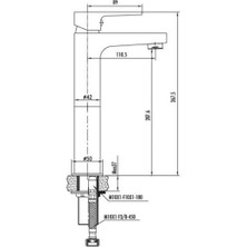 Creavit Sr6500 Sharp Uzun Lavabo Bataryası Krom