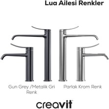 Creavit Lua Lavabo Bataryası Armatürü Metalik Gri LU1500GR