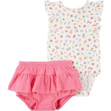 Carter's Kız Bebek Body Pantolon Set 2'li Paket