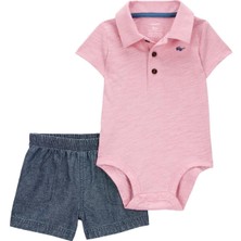 Carter's Erkek Bebek Body Pantolon Set 2'li Paket Mavi Renk 9 Ay İçin Şık Tasarım