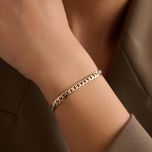 14 Ayar Altın Italyan Yassı Gurmet Bileklik 4 mm