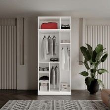 Milas 3 Kapaklı Komple Mdf Yüklüklü Gardırop
