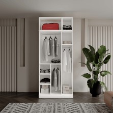 Milas 3 Kapaklı Komple Mdf Yüklüklü Gardırop