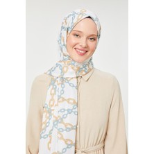 Five Scarf Mint Yeşili Zincir Desen Mono Şal