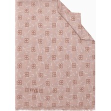 Five Scarf Açık Somon Relax Yaprak Şal