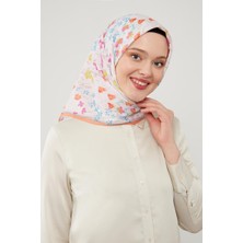 Five Scarf Turuncu Çiçekli Cotton Eşarp