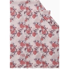 Five Scarf Koyu Pudra Relax Büyük Çiçekli Şal