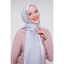 Bebe Mavisi Büyük Çiçek Desenli Deluxe Devore Şal