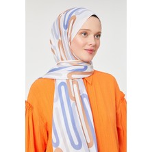 Menekşe Ataç Desen Mono Krep Şal