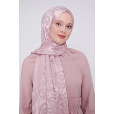 Pembe Gül Desen Deluxe Devore Şal