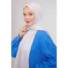Five Scarf Gümüş Pliseli Pamuklu Şal