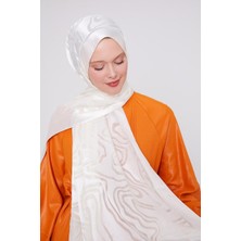 Five Scarf Ekru Soyut Desen Deluxe Devore Şal