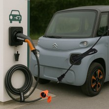 Citroen Ami ve Fiat Topolino Ac Şarj Kablosu, 3mt Uzatmalı, Ac (Tekli, Ikili, Üçlü Priz Seçenekleri )