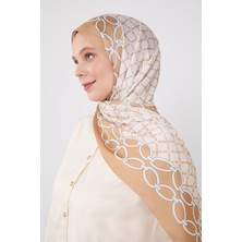 Five Scarf Gold Kare Zincir Desenli Brand Şal