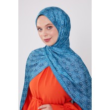 Five Scarf Petrol Yeşili Harf Desen Brand Şal