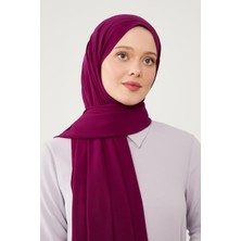Five Scarf Patlıcan Moru Medine İpeği Şal
