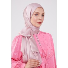 Five Scarf Pudra Yanları Taş Şeritli Brilant Şal