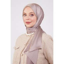 Five Scarf Cappuccino Yanları Taş Şeritli Brilant Şal