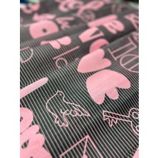 1 Metre Love Desen  | Çarşaflık,nevresimlik,yastıklık Kumaş | EN:240 cm | Ranforce Kumaş(1metre)