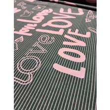 1 Metre Love Desen  | Çarşaflık,nevresimlik,yastıklık Kumaş | EN:240 cm | Ranforce Kumaş(1metre)