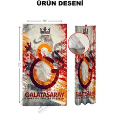 Doruklar Home Collection Dijital Baskı Yıkanabilir Modern Desenli 2 Kanat Bebek ve Çocuk Odası Fon Perdesi