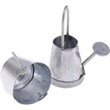 2 Adet/takım 1:12 Minyatür Metal Su Kovası Çiçek Sulama Vazosu