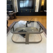 Valencia Orta Sehpa  90X90 Cappucino/traverten
