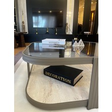 Valencia Orta Sehpa  90X90 Cappucino/traverten