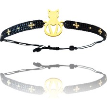 Tabitela Altın Bileklik Model 9 Kedi   G9B266 0.5 gr