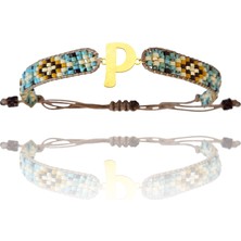 Tabitela Altın Bileklik Model 2 Harf P   G2B718 0.5 gr