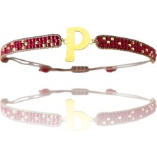 Tabitela Altın Bileklik Model 5 Harf P   G5B718 0.5 gr