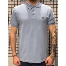 Polo Yaka T-Shirt %95 Pamuk Premium A+ Kalite Mavi Penye Çekme Solma Bozulma Yapmaz Garanti Stblue