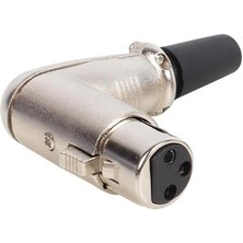 Canon Fiş Dişi 90 Derece L Tip Xlr Jack Fiş