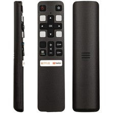 Weko Tcl RC 802V - FNR1 - HTC120 - RC25324 Netflix - Youtube Tuşlu Ses Komutsuz Lcd Led Tv Kumanda