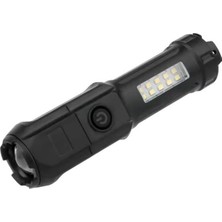 PowerMaster 109-B Zoomlu Flash Özellikli SMD ve Power LED’li Şarjlı Plastik Kasa El Feneri (Powerbank Özellikli)
