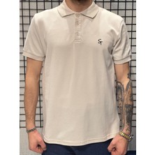 Polo Yaka T-Shirt %95 Pamuk Premium A+ Kalite Krem Penye Çekme Solma Bozulma Yapmaz Garanti Stblue