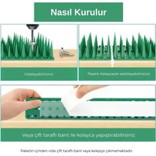 Balkon ve Bahçelerde Kuş Sorununa Çözüm Tüneme Engelleyici Plastik Diken Yeşil