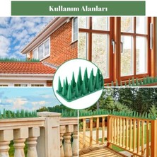 Balkon ve Bahçelerde Kuş Sorununa Çözüm Tüneme Engelleyici Plastik Diken Yeşil